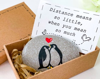 Regalo personalizzato per una relazione a distanza per il suo fidanzato La distanza significa così poco quando qualcuno significa così tanto biglietto per la sua ragazza