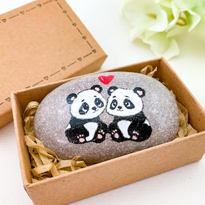 Personalisierte Panda Rock Jahrestag Geschenk für sie einzigartige Geburtstagsgeschenk für ihn Freund Valentine Karte Fern Beziehungen Paar Geschenk