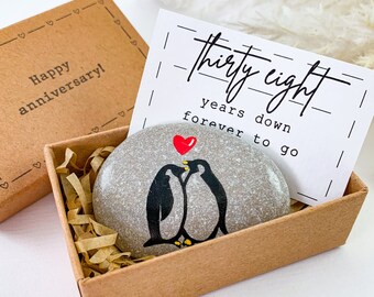 Old English Co. Pinguin Hochzeitstagskarte – Niedliches Design, Innen Leer, Mit Umschlag