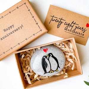 Regalo personalizzato per il 28° anniversario di matrimonio per la coppia marito moglie, regalo per il 28° anniversario per gli amici genitori di lui, biglietto per il 28° anniversario