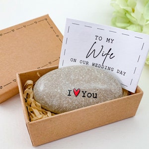 Presente personalizado de amor para minha esposa no dia do nosso casamento do novo marido, presente fofo do noivo para a noiva, presente especial e único para o noivo