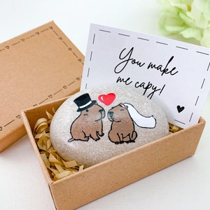 Regalo de bodas personalizado de capibara para la novia del novio Regalo para la esposa el día de la boda del esposo Idea de regalo para la futura esposa Tarjeta divertida