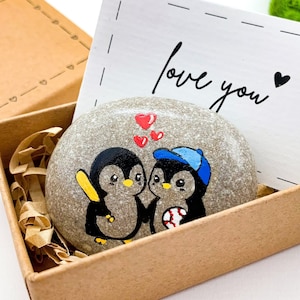 Regali personalizzati di baseball con pinguini per lui marito Biglietto di compleanno softball fidanzato Divertente biglietto di San Valentino da baseball per la moglie della sua fidanzata