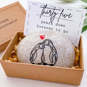 Personalisierte Koralle Jahrestag Geschenke 35.Hochzeit Jahrestag Geschenk für Mann und Frau 35.Jahrestag Hochzeitskarte für Mann und Frau 35 Jahre einzigartig