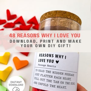 3D ペーパーハートで綴る DIY 愛する理由 彼への 1 周年記念ギフト 彼氏の夫の誕生日に贈る直前のギフト