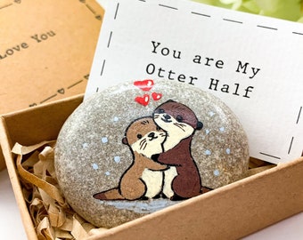 You are my significant otter gifts, hand painted rocks, funny otter gifts for boyfriend, couples gift for boyfriend anniversary, him husband