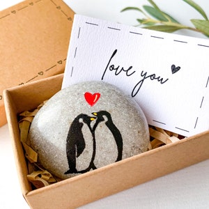 Pinguïn Pebble Verjaardag koppels cadeau voor vriend Jij bent mijn pinguïn Rock Pinguin Stone Grappige Valentijnsdag voor hem haar vriendin