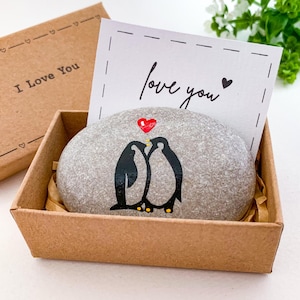 Personalized fun gifts for boyfriend girlfriend, You are my Penguin pebble, love you romantic birthday anniversary gift him her husband wife