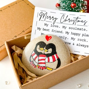 Cadeau personnalisé de pingouin, mari mignon de stuffer de bas de Noël, cartes d'amour drôles pour lui petit ami, cadeaux uniques de nerd, cadeau de Noël