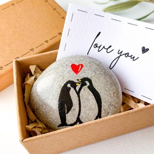Pochette amour personnalisée câlin caillou Cadeau Saint-Valentin fait main Cadeaux mignons pour petit ami cadeau Une pensée pour vous Cadeaux uniques pour la Saint-Valentin pour elle
