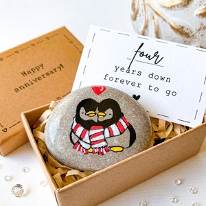 Regalo personalizzato per il 4° anniversario per moglie marito, biglietto unico per il 4° anniversario di matrimonio per lui e per lei, regalo per il 4° anniversario per uomo e donna