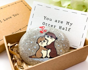 You are my significant otter gifts, hand painted rocks, funny otter gifts for boyfriend, couples gift for boyfriend anniversary, him husband