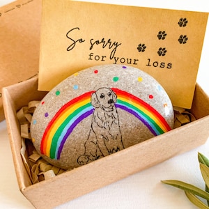 Beileidskarte Verlust von Hund Golden Retriever Trauerkarte Labrador Retriever Haustier Gedenkgeschenk Berner Sennenhund, Erinnerungsandenken