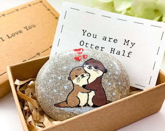 Cadeaux personnalisés loutre de mer pour homme lui mari petit ami, mignon drôle vous êtes ma loutre demi-cadeau pour son petite amie femme anniversaire unique
