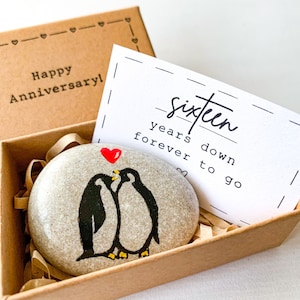 Regalo personalizado de 16 aniversario para su esposo, él o ella, regalo único de 16 aniversario de bodas para su esposa, pequeños obsequios de aniversario considerados