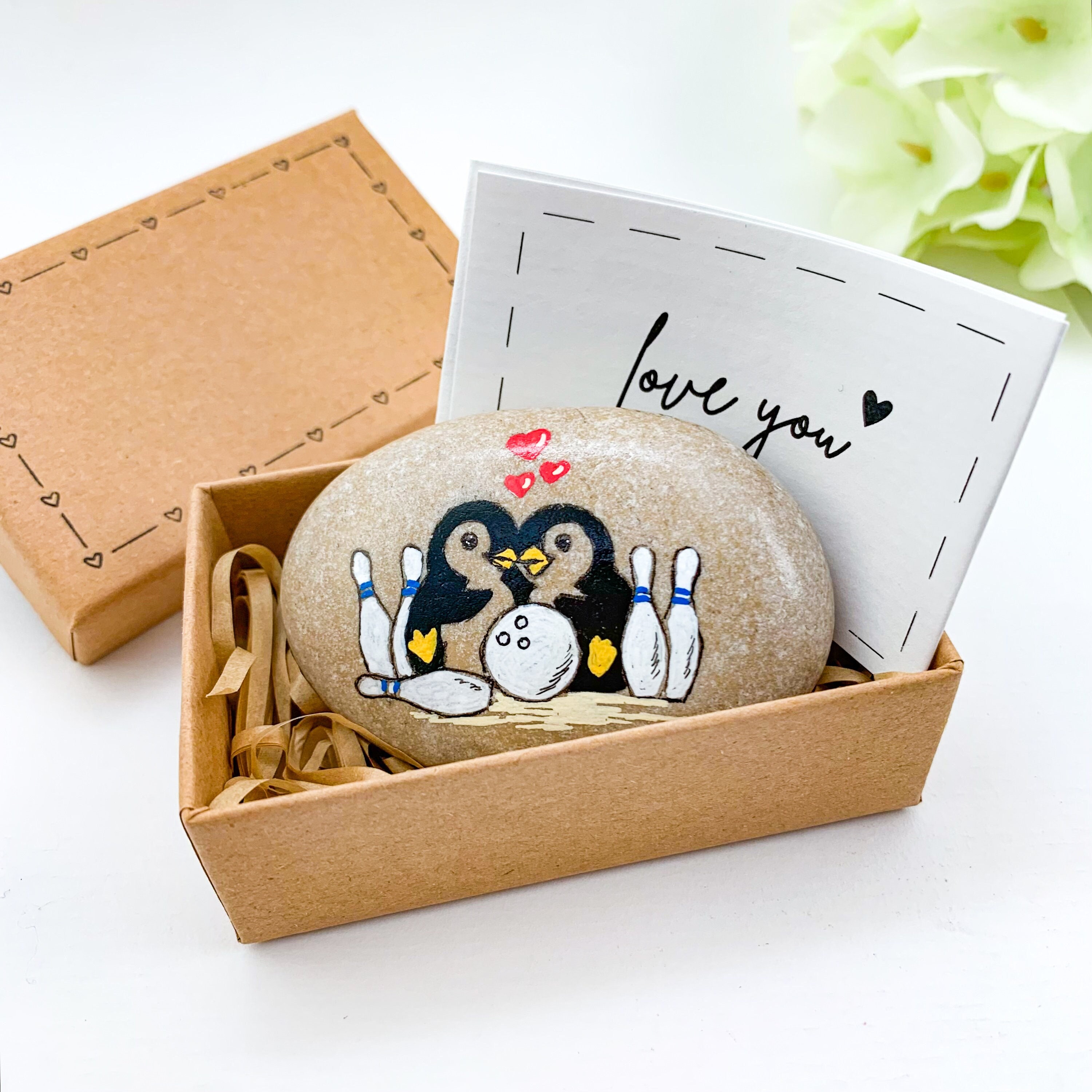 Personalisierte Pinguine bowling Geschenk für ihn Ehemann Freund bowling Geburtstagsgeschenke, Lustige bowling Geburtstagskarte für ihre Freundin Frau