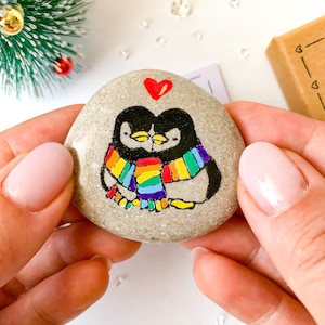 Carte personnalisée de Saint-Valentin lesbienne petite amie, cadeaux de Saint-Valentin pingouin pour mari gay, cadeau Saint-Valentin lgbtq pour couple d'amis image 7