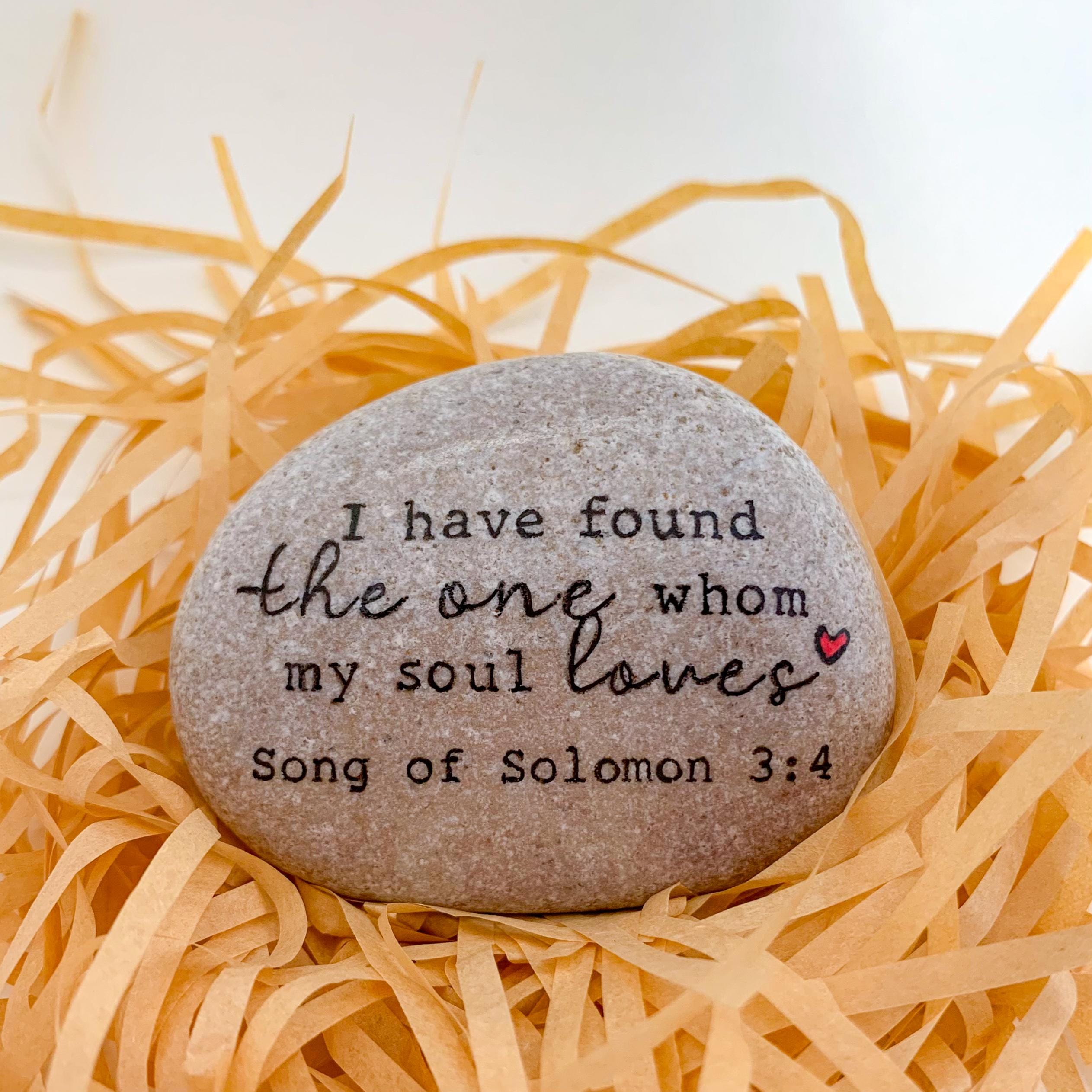 Personalized Hand-painted Rock I Have Found the One Whom My Soul Loves ...