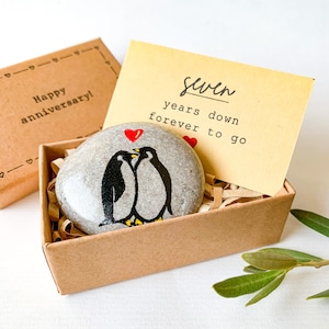 Regalo personalizzato per il settimo anniversario di matrimonio per uomo, regalo di anniversario in rame per marito e moglie, biglietti di auguri in lana per il settimo anniversario di matrimonio per coppia, lui e lei.