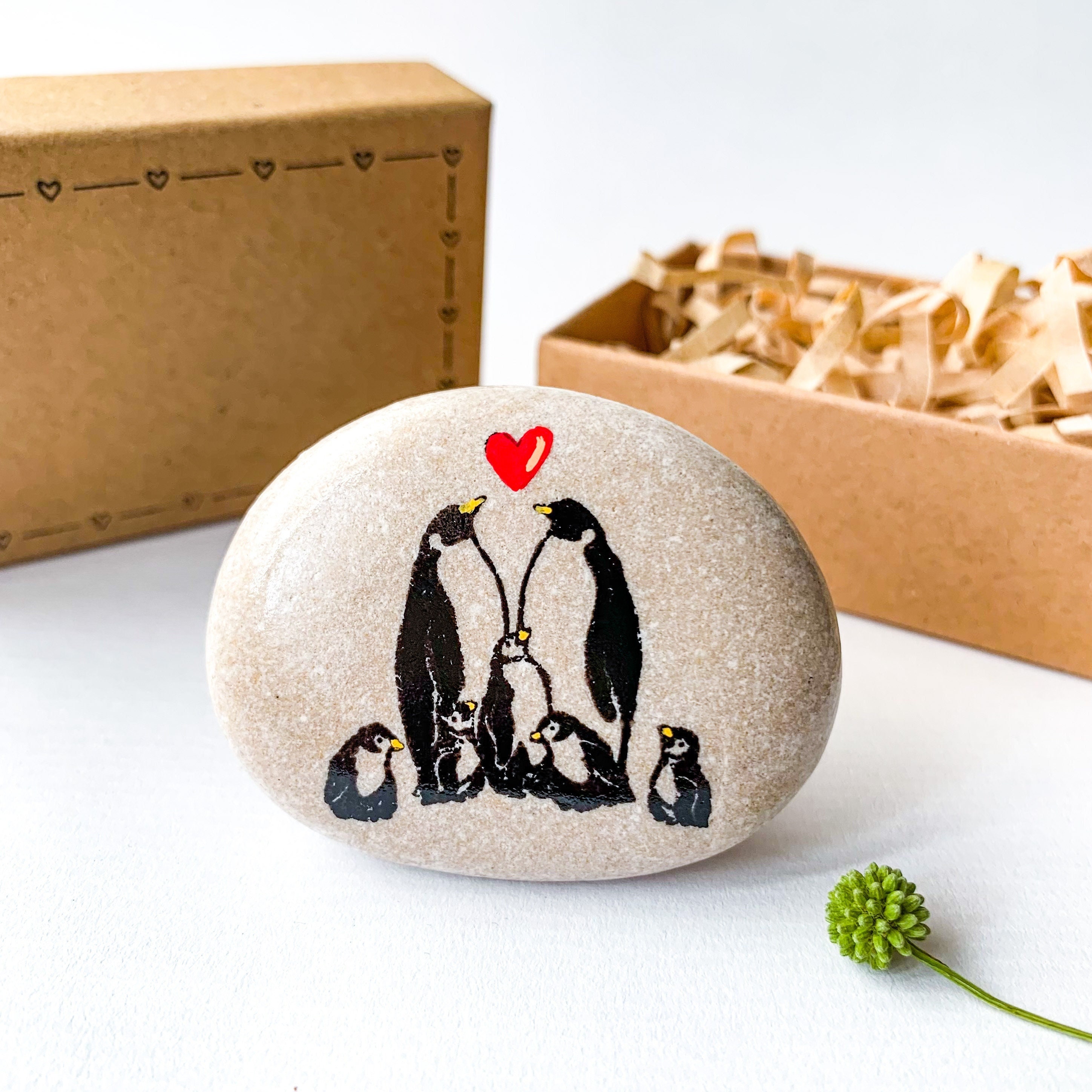 Personalized family of 7 penguin gift, Our family sentimental gifts for mom from kids, 30th 40th 50th 60th anniversary gifts for parents