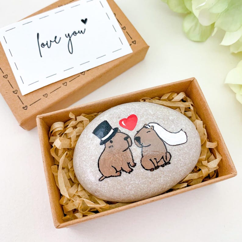 Personalized Capybara Wedding Gift for Couple Funny Engagement Will You ...