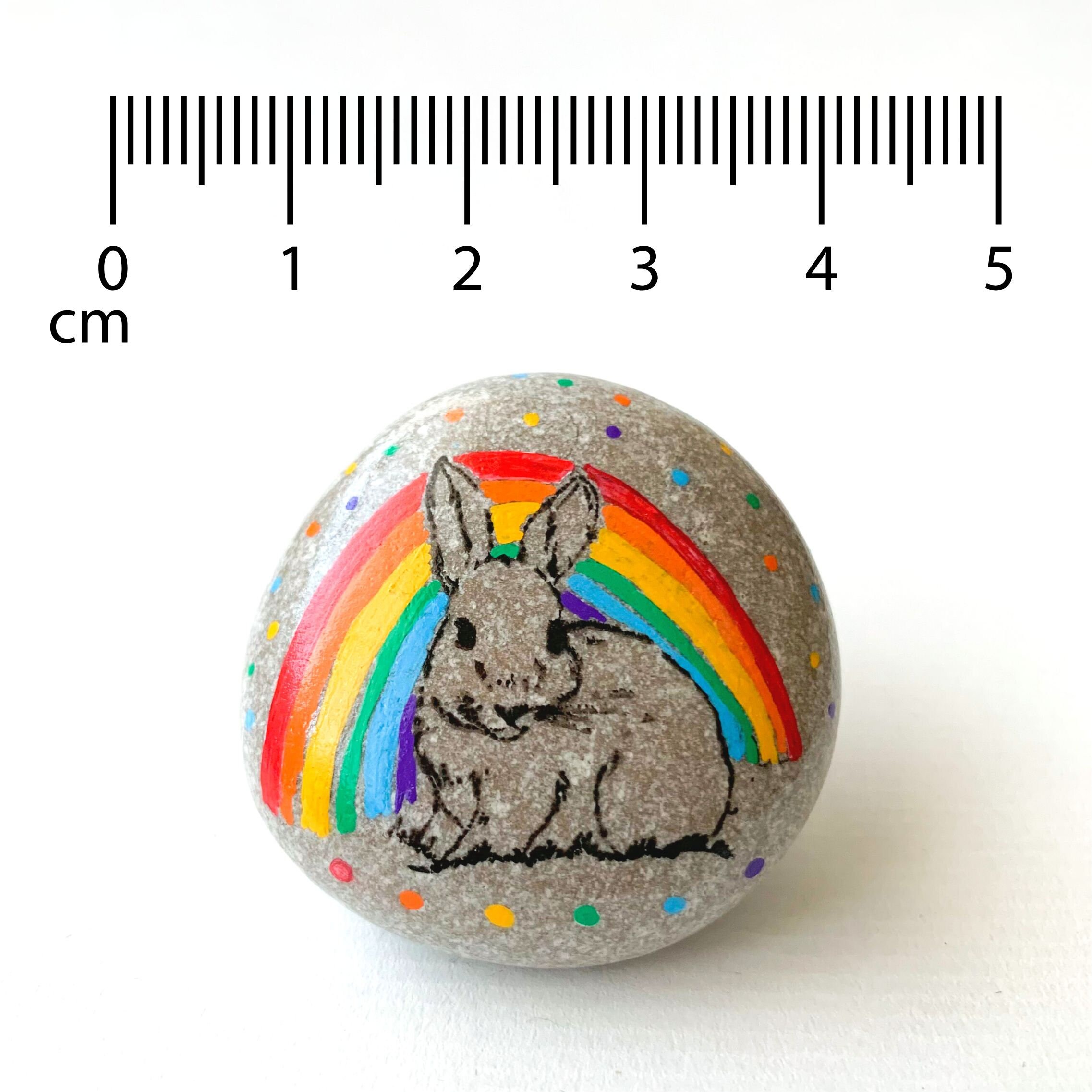 Personalized Pet Rabbit Memorial Gift, Under Rainbow Sympathy Rock ...