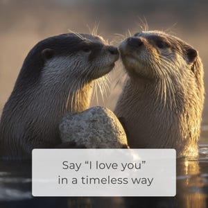 Regalo personalizzato per una relazione a distanza per il fidanzato, regalo Otter per lui, sei la mia metà lontra, mi mancherai quando andrai via, regalo di amicizia immagine 2