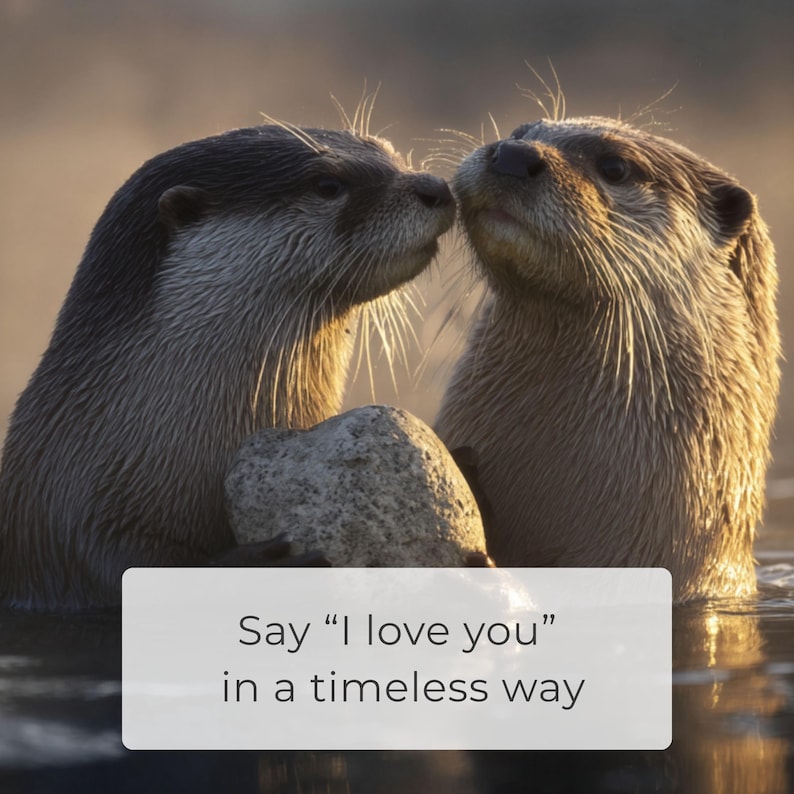 Regalo personalizzato per una relazione a distanza per il fidanzato, regalo Otter per lui, sei la mia metà lontra, mi mancherai quando andrai via, regalo di amicizia immagine 2