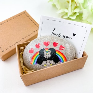 Cadeau de Noël lesbien personnalisé pingouin pour petite amie femme Carte de Noël gay petit ami drôle Cadeau de Noël unique queer pour couple LGBT