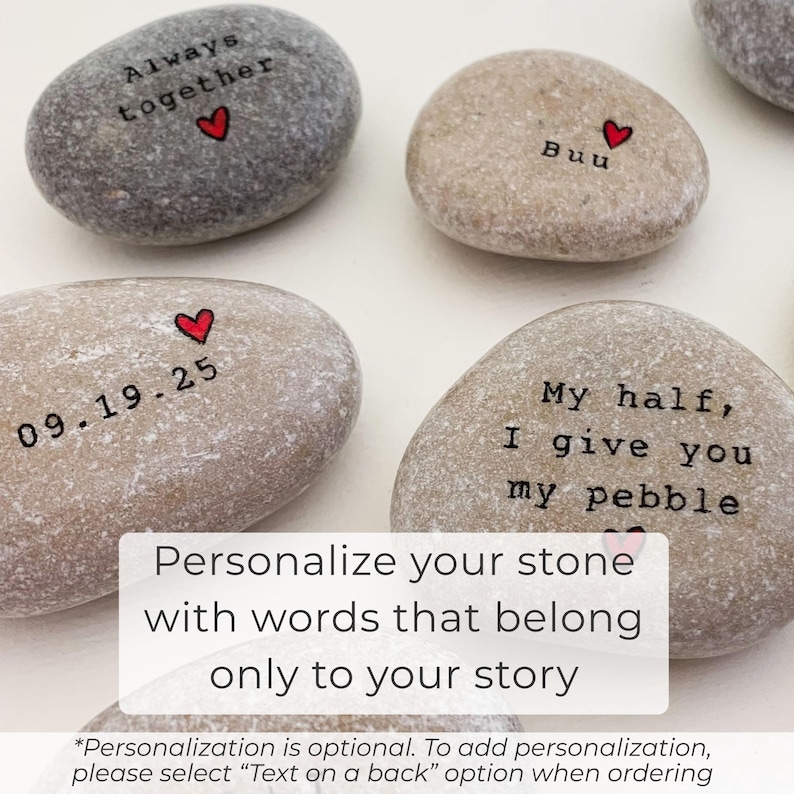 Personalized 10th anniversary gift for him or her Penguins couple with tin can hand painted rock Funny traditional gift for 10 year marriage image 9