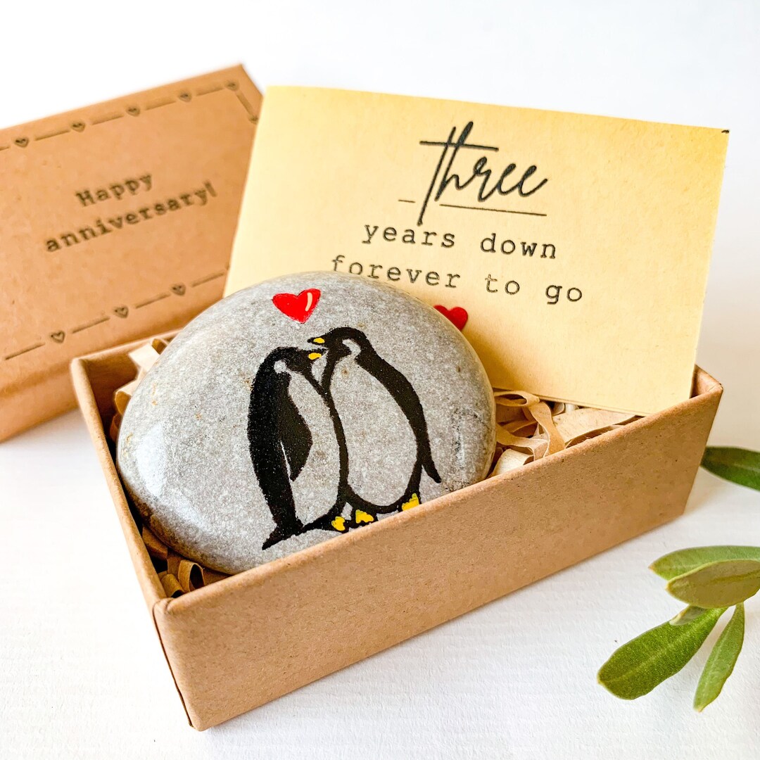 Personalized 3rd Anniversary Gifts for Him Husband Wife, 3 Years