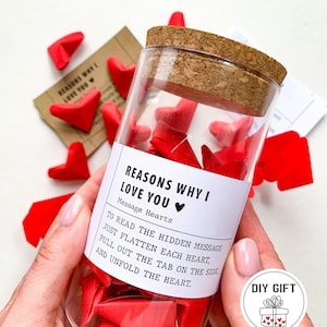 Regali fai da te per relazioni a distanza Motivi per cui ti amo Messaggi d'amore stampabili cuore LDR presente Regalo sentimentale per la fidanzata fidanzata