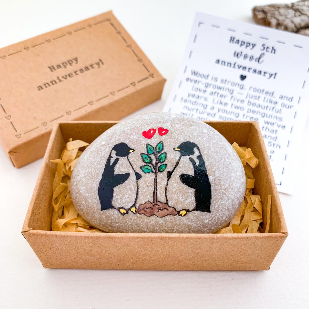 Personalized Wooden 5th Year Wedding Anniversary Gift for Husband Wife ...