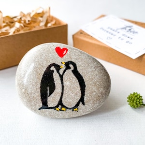 Carte personnalisée pingouin pour le 3e anniversaire de son mari, homme, cadeau d'anniversaire de 3 ans en cuir pour son couple d'épouses, cadeau du troisième anniversaire image 3