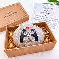 Personalized paper anniversary gifts for him penguin pebble One year anniversary gifts for him 1 year wedding anniversary card for husband product logo