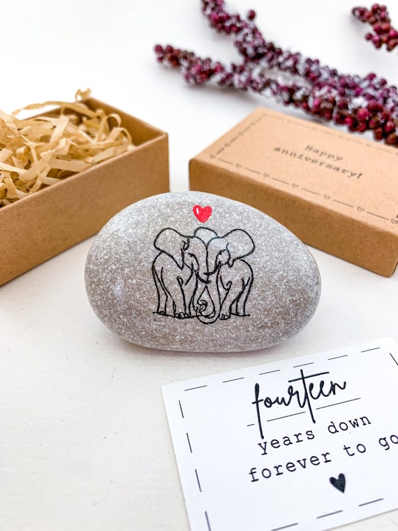 Personalized Ivory Anniversary Gifts for Husband, 14th Anniversary