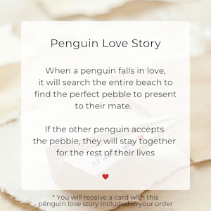 Personalized 10th anniversary gift for him or her Penguins couple with tin can hand painted rock Funny traditional gift for 10 year marriage image 3