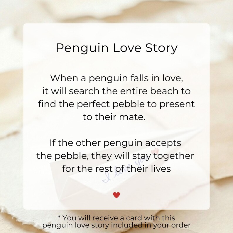 Personalized 10th anniversary gift for him or her Penguins couple with tin can hand painted rock Funny traditional gift for 10 year marriage image 3