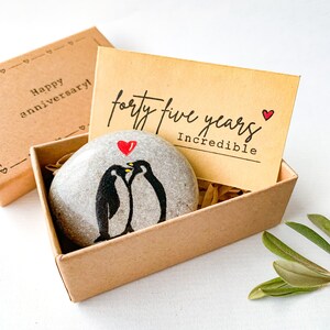 Gepersonaliseerd cadeau 45-jarig huwelijk, cadeau 45-jarig jubileum voor ouders, saffier 45-jarig jubileum, kaart 45-jarig jubileum