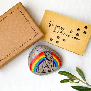 Regalo di condoglianze personalizzato per gatto soriano, ricordo commemorativo per la perdita di un animale domestico, regali per la perdita di un animale domestico, pietra commemorativa per gatti, biglietto per la perdita di un gatto