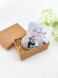 Personalized penguin groom gift from bride To my husband on our wedding Day of wedding gift for husband from wife to be Card thoughtful product logo