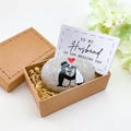 Personalized penguin groom gift from bride To my husband on our wedding Day of wedding gift for husband from wife to be Card thoughtful product logo