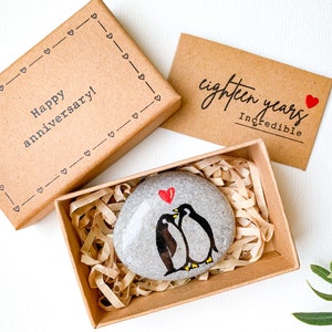 Regali di anniversario in porcellana carini e personalizzati per lui, regalo per il 18° anniversario per uomo, regalo per il 18° anniversario di matrimonio per la moglie, biglietto