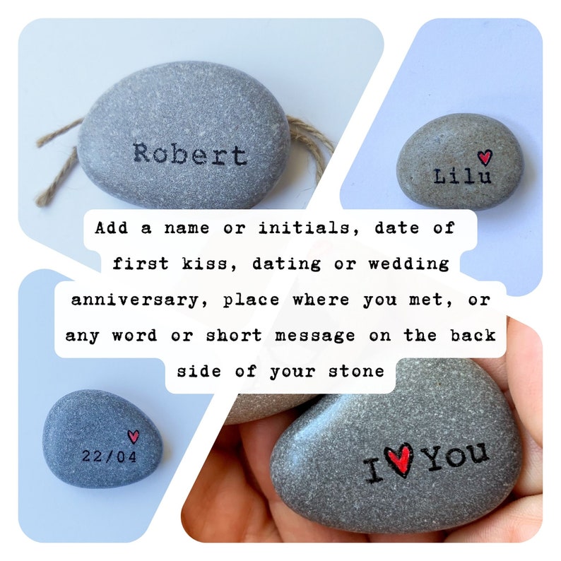 Personalized Love you to the moon and to Saturn Cute otter pebble Boyfriend Girlfriend Gift, Long Distance Gift, 1st dating Anniversary Gift image 5