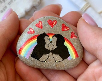 Lesbian gifts Penguins pebble