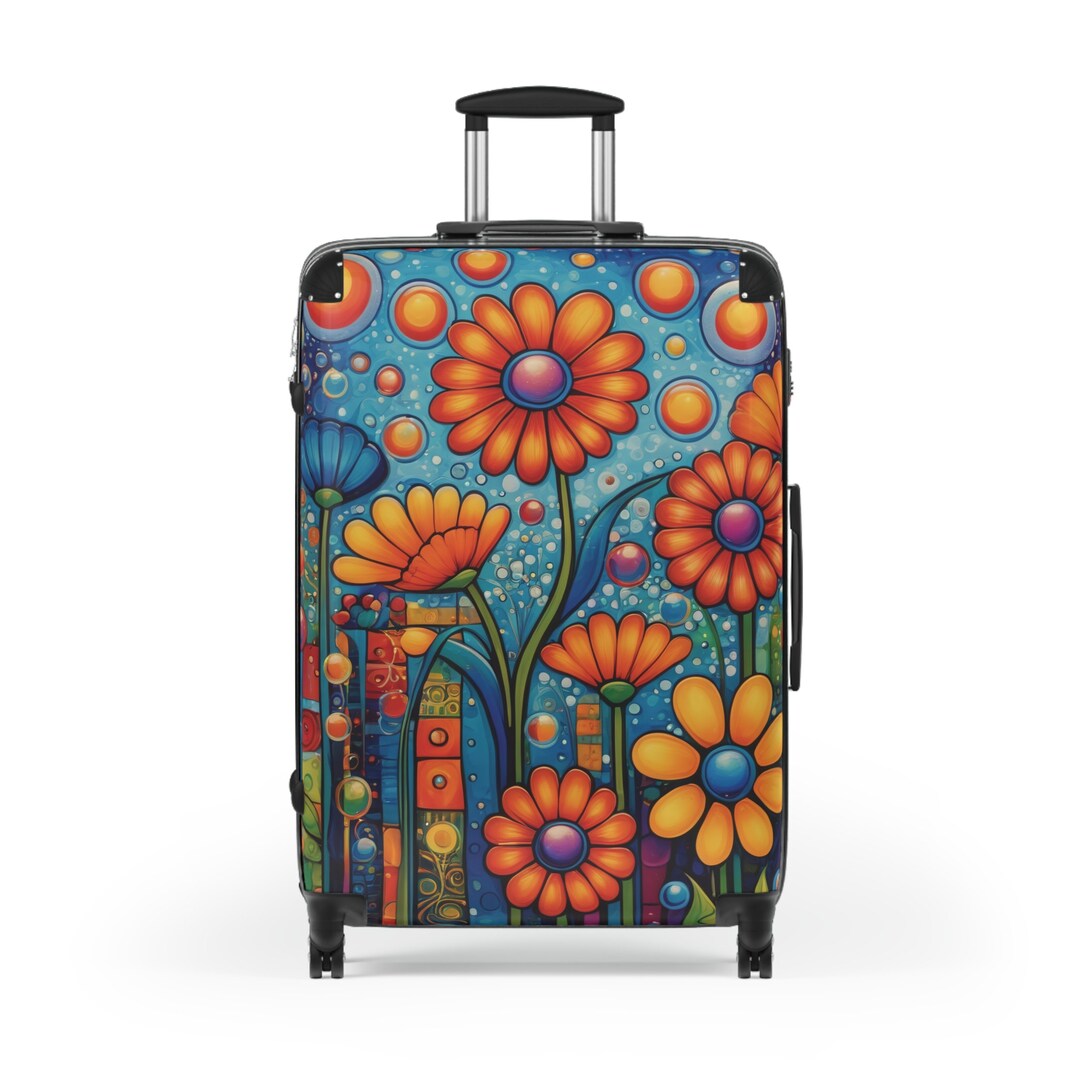 Fun Suitcase Pattern Suitcase Art and Fashion Fun and Unique Travel Bag Spacious Interior ...