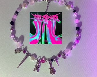 Stray Kids Rockstar inspired necklace, stray kids merch, stray kids jewelry, skz jewelry, StrayKids rockstar
