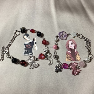 Nana Hachi inspired bracelet, nana , hachi, anime manga jewelry, nana matching bracelets,Valentine’s Day Gifts