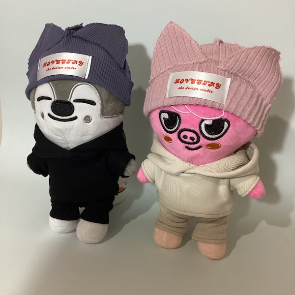 Bonnet Stray Kids SKZOO Lovestay, vêtements skzoo, tenue de poupée de 20 cm, enfants errants, rockstar StrayKids, bonnet LOVERBOY