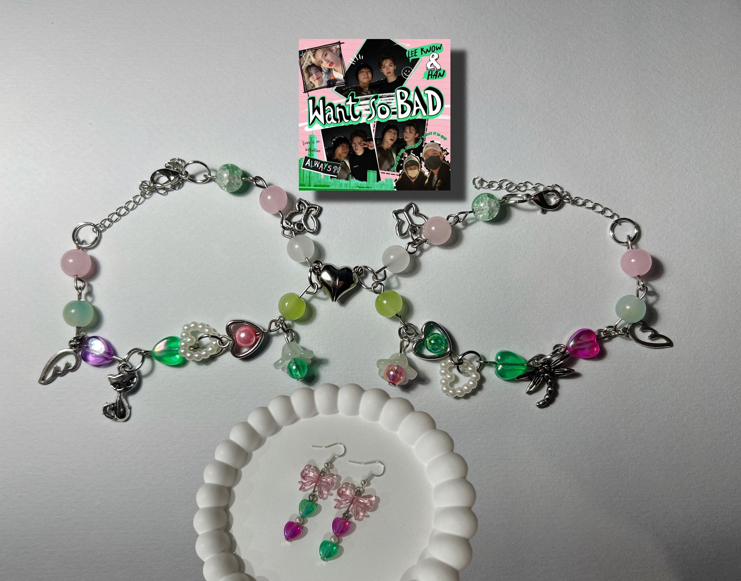 Stray Kids Minsung Want so Bad Inspired Couple Bracelet, Stray